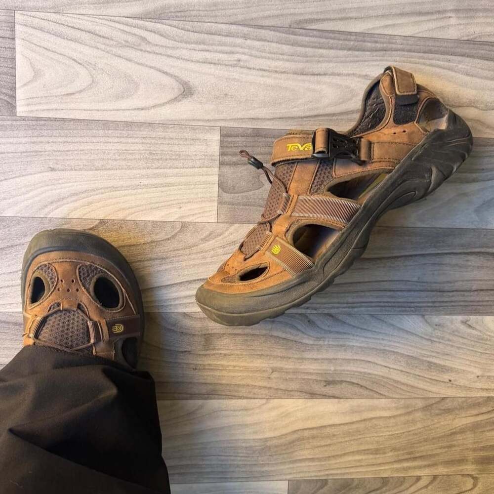 Teva S/N 6153 Leather Hiking Sandals Brown Size 13